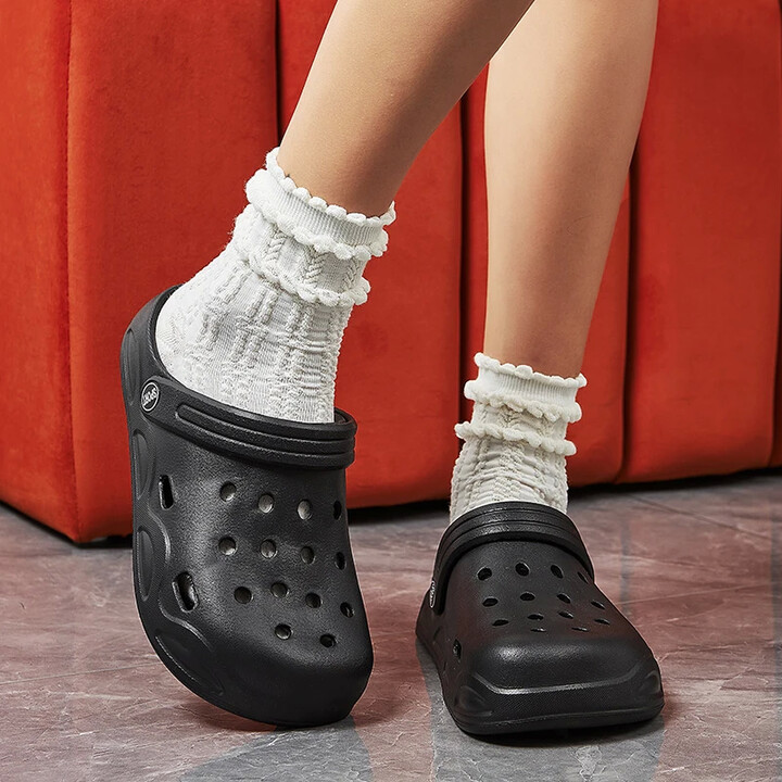 YNPO Summer Comfortable Clogs Slippers for Women Lightweight Anti Slip Beach Sandals Woman Fashion White EVA Waterproof Garden Shoes