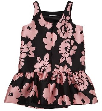 Milly Flowers Printed Twill Party Dress