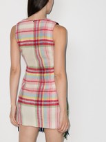 Thumbnail for your product : Rave Review Kira tartan check panelled mini dress
