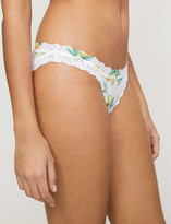 Thumbnail for your product : Hanky Panky Lemonade stretch-lace Brazilian briefs