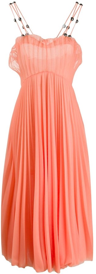 coral color cocktail dress