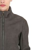 Thumbnail for your product : Rick Owens Hooded Heavy Leather Jacket