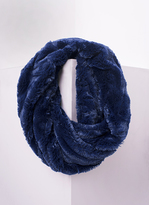 Thumbnail for your product : Missy Empire Inga Navy Fluffy Infinity Scarf