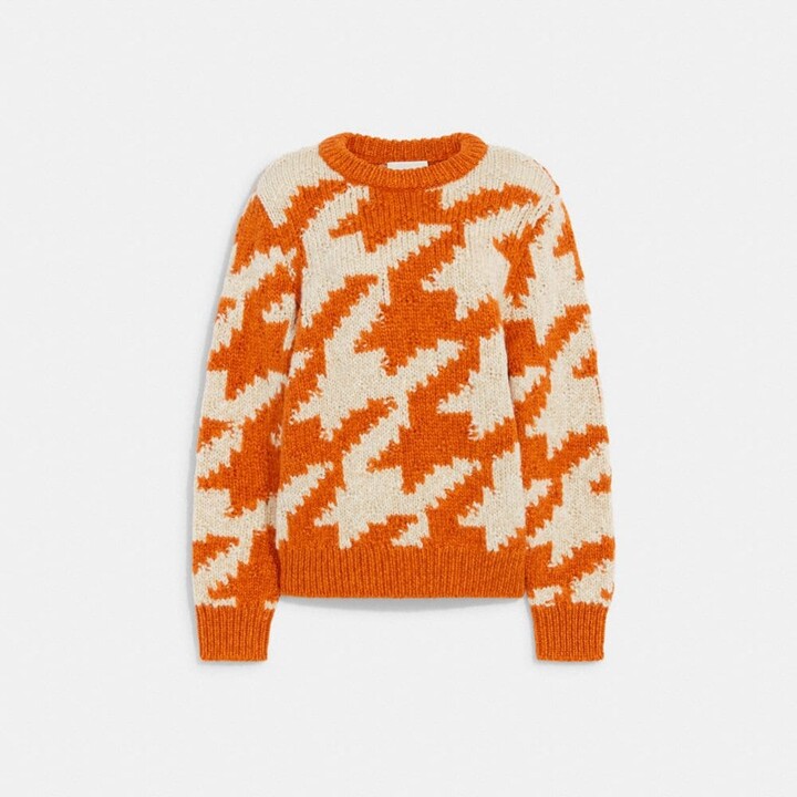 Coach Houndstooth Sweater - ShopStyle