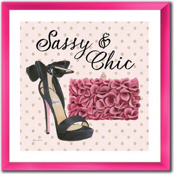 East Urban Home 'Glam Fashion High Heels II' - Picture Frame Print on Canvas