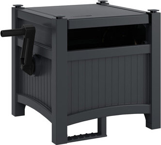 Suncast Hideaway 100 Ft Garden Hose Reel For 5/8 Inch Hoses, Cyberspace (2 Pack)