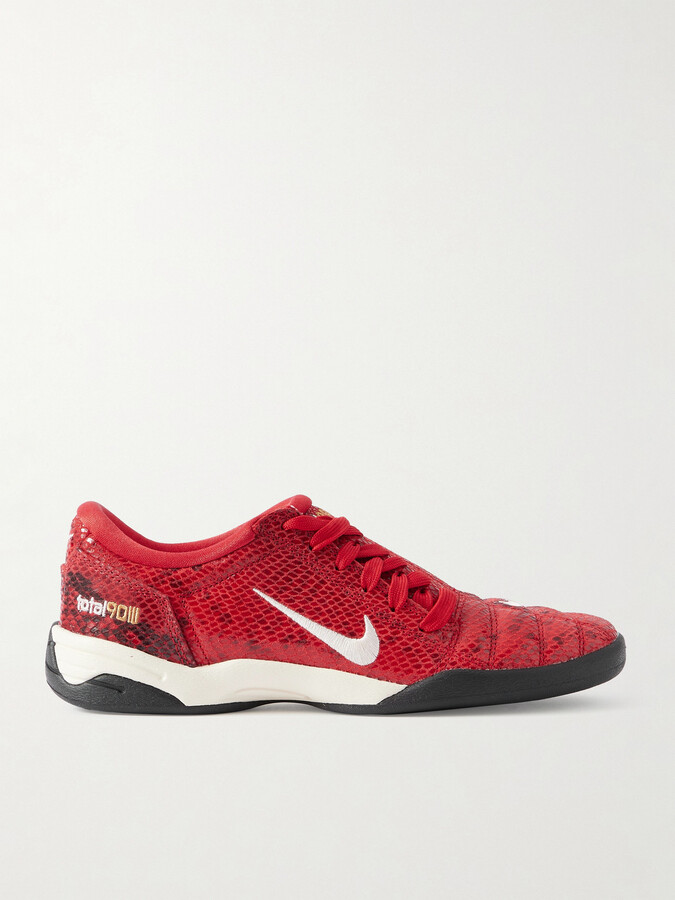 Nike Total 90 Se Embroidered Snake-effect Leather Sneakers - US Women’s 7