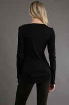Thumbnail for your product : Michael Stars Scoop Neck Hi-Low Top in Black