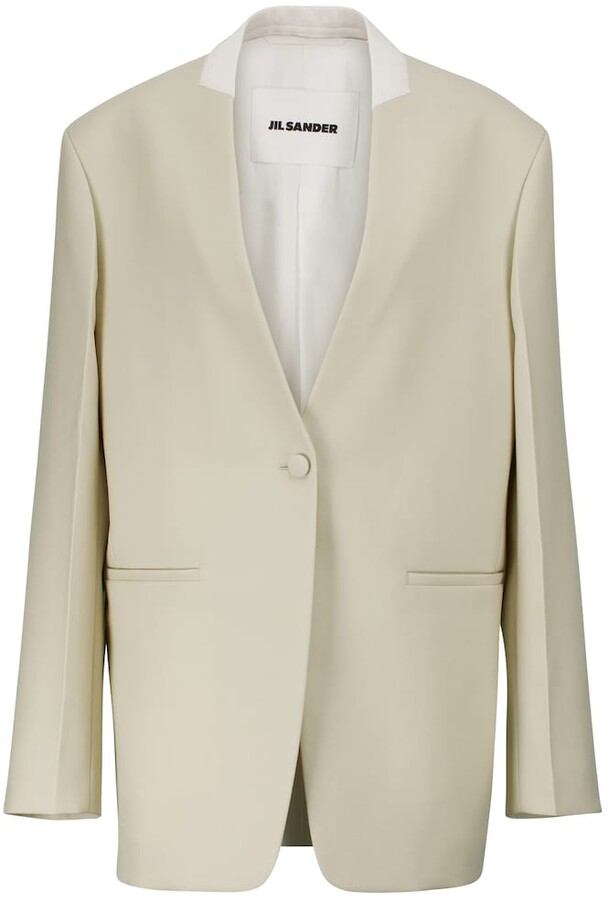 white wool blazer