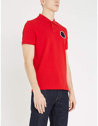 Moncler Logo-patch cotton-piqué polo shirt
