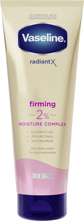 Vaseline Radiant X Moisturizing Body Lotion Firming 2% Moisture Complex, 7.5 oz