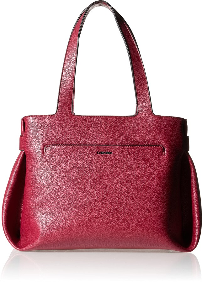 Calvin Klein Red Leather Handbags | ShopStyle