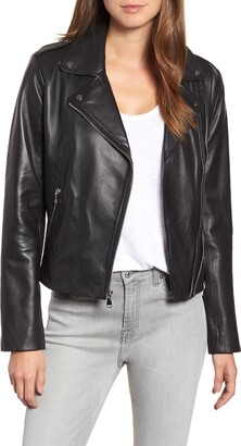 bernardo black leather jacket