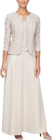 Thumbnail for your product : Alex Evenings Lace Jacket & Lace-Top Gown