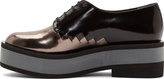 Thumbnail for your product : Robert Clergerie Old Robert Clergerie Black Woven Leather Platform Iliad Shoes