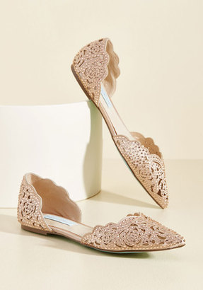 Betsey Johnson Footwear Divine Dining Flat in Champagne