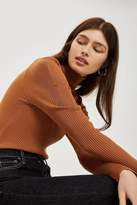 Thumbnail for your product : Topshop Puff Sleeve Roll Sweater