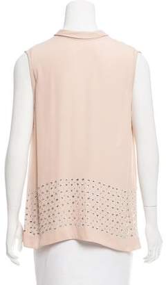 By Malene Birger Embellished Silk Top w/ Tags