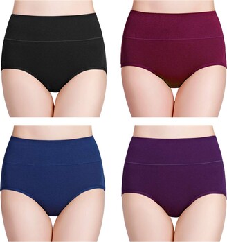 wirarpa Ladies Knickers Cotton Full Briefs High Waisted Underwear Panties  for Women Multipack Size S - ShopStyle