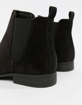Thumbnail for your product : ASOS Design DESIGN Wide Fit chelsea boots in black faux suede