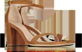 Thumbnail for your product : Stuart Weitzman Nearlynude Saddle Brown Suede Heel Sandals