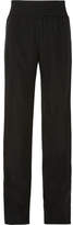 Thumbnail for your product : Givenchy Satin-trimmed Grain De Poudre Wool Wide-leg Pants - Black