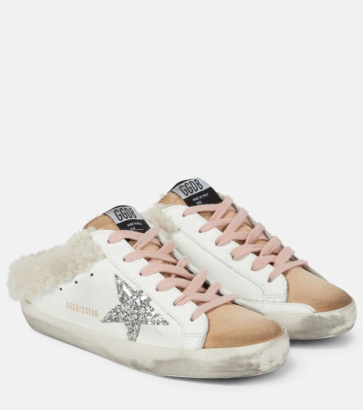 Golden Goose Super-Star shearling-lined sneakers - ShopStyle