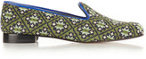 Thumbnail for your product : Penelope Chilvers Dandy embroidered canvas slippers