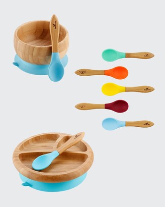 Avanchy Baby's Bamboo Suction Bowl, Plate & Spoon Set