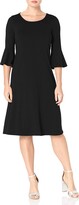 Thumbnail for your product : Star Vixen Women's Petite Modest Soft Knit Bell-Sleeve Midi-Length Dress