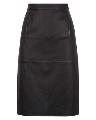 Jaeger Stretch Leather Skirt