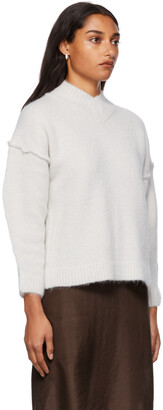 RUS Grey Alpaca & Wool Kiruto V-Neck Sweater