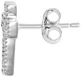 Thumbnail for your product : Dainty Diamonds Sterling Silver Diamond Cross Stud Earrings - 0.10 ctw