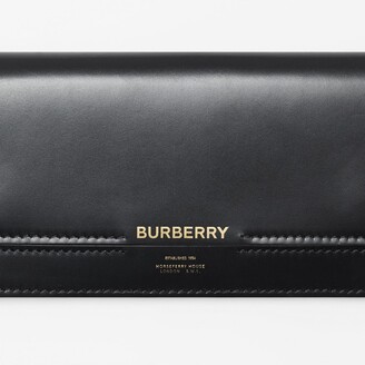 Burberry Horseferry Embossed Leather Continental Wallet