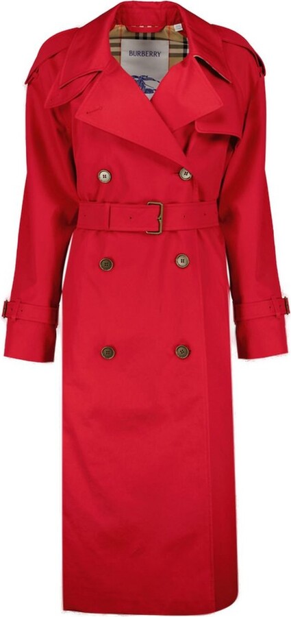 Burberry Double Breasted Belted Long Castleford Trench Coat