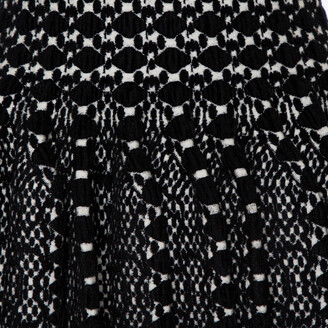 Alaia Monochrome Chunky Knit Sleeveless Skater Dress M