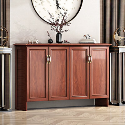 Red Barrel Studio Walnut Aluminum Shoe Storage