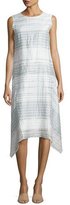 Thumbnail for your product : Lafayette 148 New York Romona Palmetto Crinkle-Stripe A-Line Dress, Multi