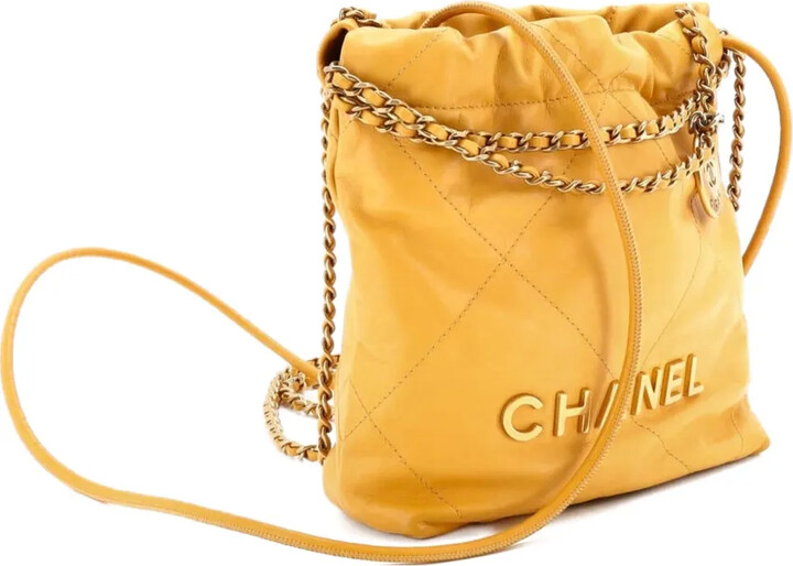Chanel Pre Owned 22 Chain Hobo Quilted Calfskin Mini crossbody bag