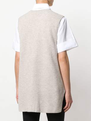 N.Peal cashmere sleeveless knit tunic