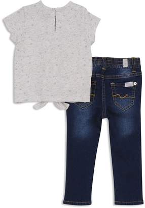 7 For All Mankind 7 For All Mandkind Girls' Tie-Front Tee & Skinny Jeans Set