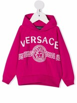 Thumbnail for your product : Versace Children Logo-Print Cotton Hoodie