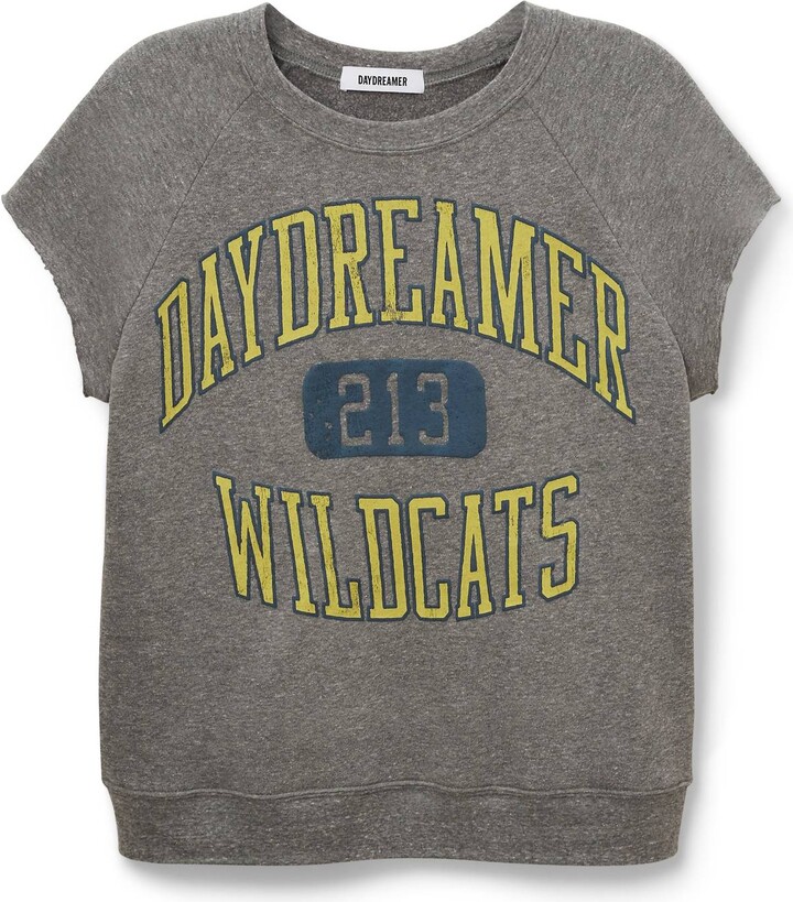 Daydreamer Women's Wildcats Cut Off Sweatshirt In Grey
