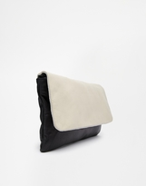 Thumbnail for your product : Urban Code Urbancode Leather Bagged Out Black and White Clutch Bag
