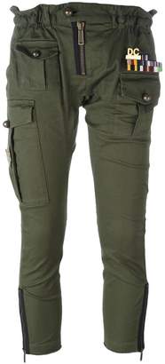 DSQUARED2 'Golden Arrow' cropped military trousers