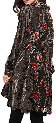 Adore Velvet Floral-Inlay Tunic