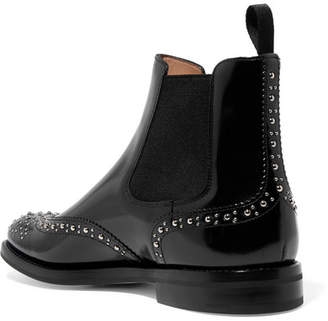 Church's Ketsby Met Studded Glossed-leather Chelsea Boots - Black
