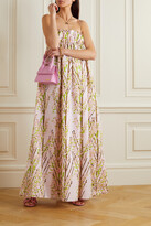 Thumbnail for your product : BERNADETTE Birgit Floral-print Taffeta Maxi Dress - Pink