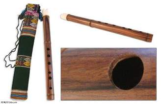Fair Trade Peruvian Quena Flute with Case, "Song of the Andes"