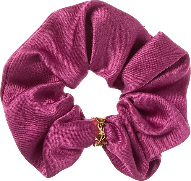 Saint Laurent Cassandre Silk Twill Scrunchie